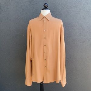 GUCCI SILK 1970s VINTAGE DOUBLE GG LONG SLEEVE